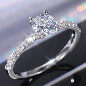 🔥Crystal Pure Round CZ Beautiful Wedding/Engagement Ring for Women, K884